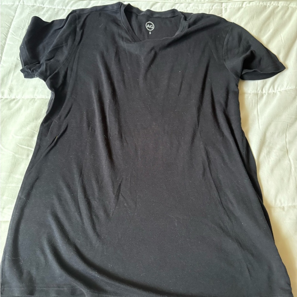 Ag Adriano Goldschmied Black Short Sleeve Tee - Picture 1 of 3